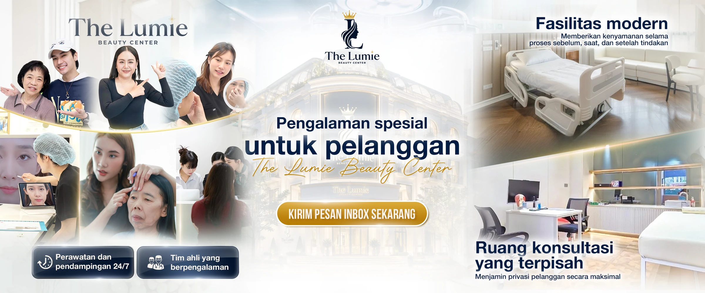 Pengalaman spesial untuk pelanggan The Lumie Beauty Center dengan fasilitas modern dan pendampingan personal